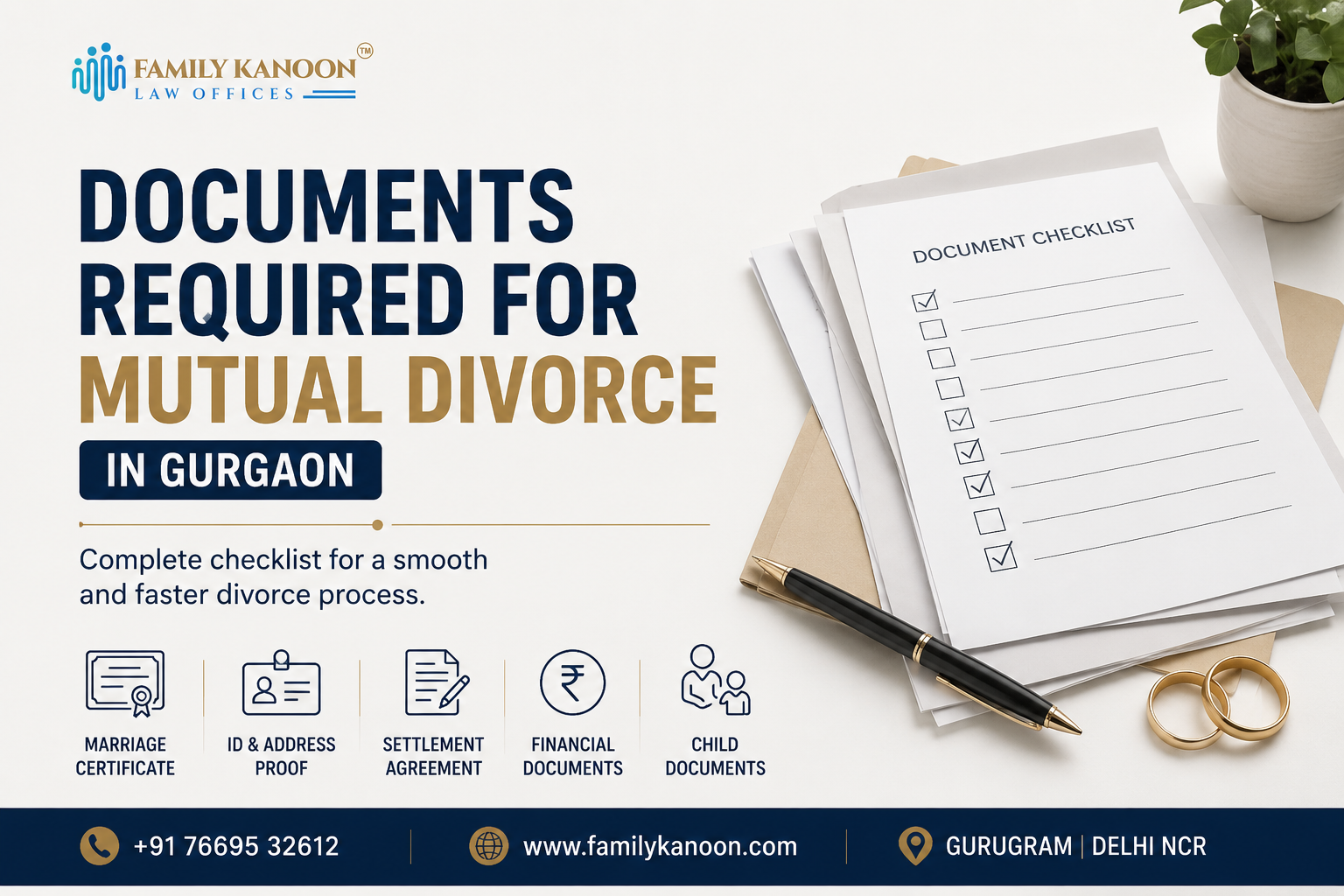 Documents Required for Mutual Divorce in Gurgaon